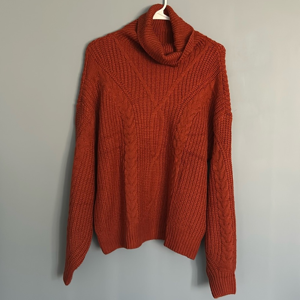 Knit turtleneck sweater